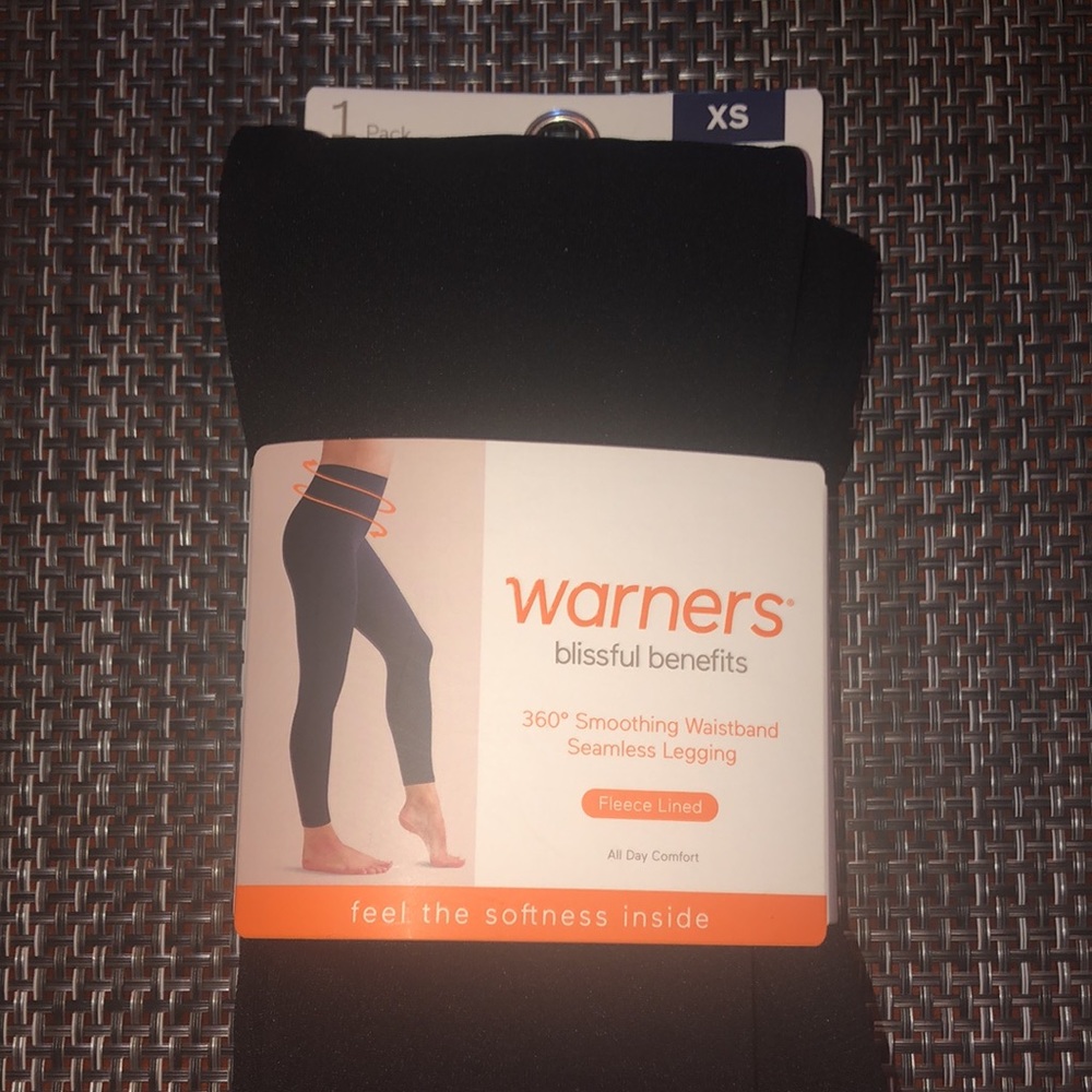 NWT Warner’s blissful benefits  fleece back tights size XS (4-6)